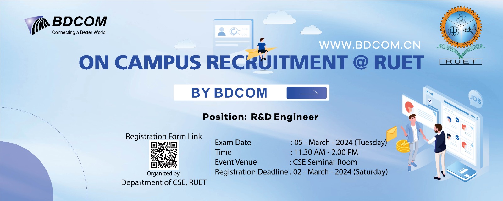 BDCOM-RUET Campus Recruitment Registration